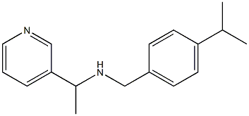 {[4-(propan-2-yl)phenyl]methyl}[1-(pyridin-3-yl)ethyl]amine Struktur