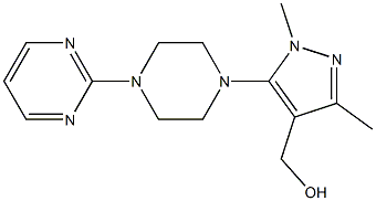 {1,3-dimethyl-5-[4-(pyrimidin-2-yl)piperazin-1-yl]-1H-pyrazol-4-yl}methanol Struktur