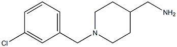 {1-[(3-chlorophenyl)methyl]piperidin-4-yl}methanamine Struktur