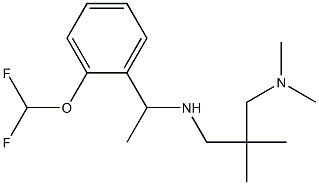 {1-[2-(difluoromethoxy)phenyl]ethyl}({2-[(dimethylamino)methyl]-2-methylpropyl})amine Struktur