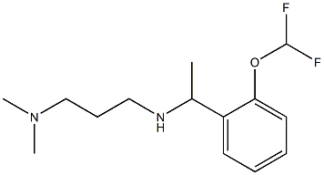 {1-[2-(difluoromethoxy)phenyl]ethyl}[3-(dimethylamino)propyl]amine Struktur