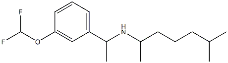 {1-[3-(difluoromethoxy)phenyl]ethyl}(6-methylheptan-2-yl)amine Struktur