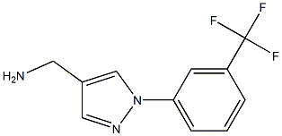 {1-[3-(trifluoromethyl)phenyl]-1H-pyrazol-4-yl}methylamine Struktur