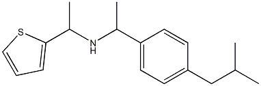 {1-[4-(2-methylpropyl)phenyl]ethyl}[1-(thiophen-2-yl)ethyl]amine Struktur