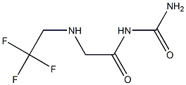 {2-[(2,2,2-trifluoroethyl)amino]acetyl}urea Struktur