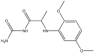 {2-[(2,5-dimethoxyphenyl)amino]propanoyl}urea Struktur