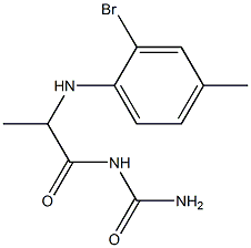 {2-[(2-bromo-4-methylphenyl)amino]propanoyl}urea Struktur