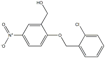 {2-[(2-chlorophenyl)methoxy]-5-nitrophenyl}methanol Struktur