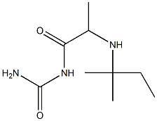 {2-[(2-methylbutan-2-yl)amino]propanoyl}urea Struktur