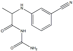 {2-[(3-cyanophenyl)amino]propanoyl}urea Struktur