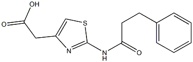 {2-[(3-phenylpropanoyl)amino]-1,3-thiazol-4-yl}acetic acid Struktur