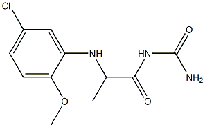 {2-[(5-chloro-2-methoxyphenyl)amino]propanoyl}urea Struktur