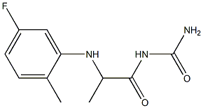 {2-[(5-fluoro-2-methylphenyl)amino]propanoyl}urea Struktur