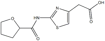 {2-[(tetrahydrofuran-2-ylcarbonyl)amino]-1,3-thiazol-4-yl}acetic acid Struktur