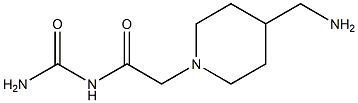 {2-[4-(aminomethyl)piperidin-1-yl]acetyl}urea Struktur