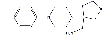 {3-[4-(4-fluorophenyl)piperazin-1-yl]tetrahydrothien-3-yl}methylamine Struktur