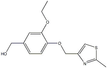 {3-ethoxy-4-[(2-methyl-1,3-thiazol-4-yl)methoxy]phenyl}methanol Struktur