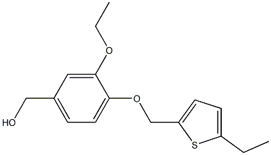 {3-ethoxy-4-[(5-ethylthiophen-2-yl)methoxy]phenyl}methanol Struktur