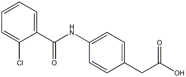 {4-[(2-chlorobenzoyl)amino]phenyl}acetic acid Struktur