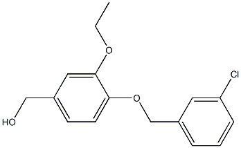 {4-[(3-chlorophenyl)methoxy]-3-ethoxyphenyl}methanol Struktur