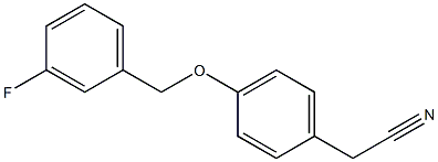 {4-[(3-fluorobenzyl)oxy]phenyl}acetonitrile Struktur