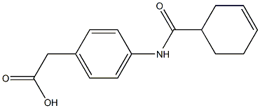 {4-[(cyclohex-3-en-1-ylcarbonyl)amino]phenyl}acetic acid Struktur