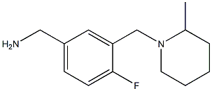 {4-fluoro-3-[(2-methylpiperidin-1-yl)methyl]phenyl}methanamine Struktur