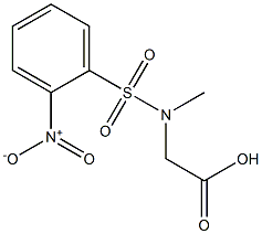 {methyl[(2-nitrophenyl)sulfonyl]amino}acetic acid Struktur