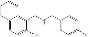 1-({[(4-fluorophenyl)methyl]amino}methyl)naphthalen-2-ol Struktur