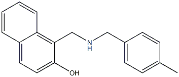 1-({[(4-methylphenyl)methyl]amino}methyl)naphthalen-2-ol Struktur