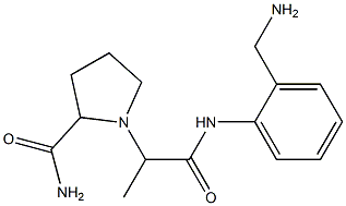 1-(1-{[2-(aminomethyl)phenyl]carbamoyl}ethyl)pyrrolidine-2-carboxamide Struktur