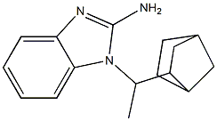 1-(1-{bicyclo[2.2.1]heptan-2-yl}ethyl)-1H-1,3-benzodiazol-2-amine Struktur