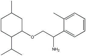 1-(1-amino-2-{[5-methyl-2-(propan-2-yl)cyclohexyl]oxy}ethyl)-2-methylbenzene Struktur