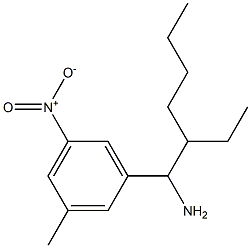 1-(1-amino-2-ethylhexyl)-3-methyl-5-nitrobenzene Struktur