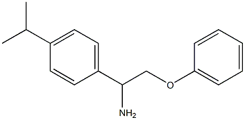 1-(1-amino-2-phenoxyethyl)-4-(propan-2-yl)benzene Struktur