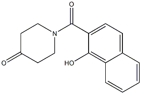 1-(1-hydroxy-2-naphthoyl)piperidin-4-one Struktur