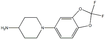 1-(2,2-difluoro-1,3-benzodioxol-5-yl)piperidin-4-amine Struktur