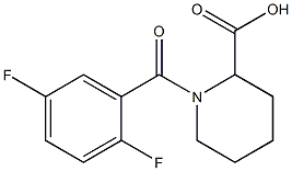 1-(2,5-difluorobenzoyl)piperidine-2-carboxylic acid Struktur