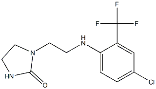 1-(2-{[4-chloro-2-(trifluoromethyl)phenyl]amino}ethyl)imidazolidin-2-one Struktur