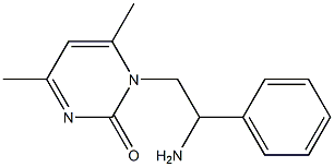 1-(2-amino-2-phenylethyl)-4,6-dimethylpyrimidin-2(1H)-one Struktur