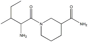 1-(2-amino-3-methylpentanoyl)piperidine-3-carboxamide Struktur