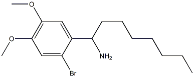 1-(2-bromo-4,5-dimethoxyphenyl)octan-1-amine Struktur