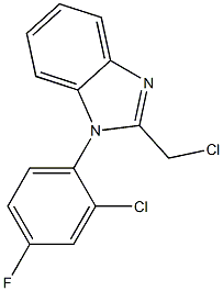 1-(2-chloro-4-fluorophenyl)-2-(chloromethyl)-1H-1,3-benzodiazole Struktur