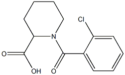 1-(2-chlorobenzoyl)piperidine-2-carboxylic acid Struktur