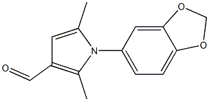 1-(2H-1,3-benzodioxol-5-yl)-2,5-dimethyl-1H-pyrrole-3-carbaldehyde Struktur