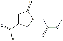 1-(2-methoxy-2-oxoethyl)-5-oxopyrrolidine-3-carboxylic acid Struktur