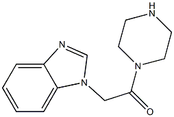 1-(2-oxo-2-piperazin-1-ylethyl)-1H-benzimidazole Struktur