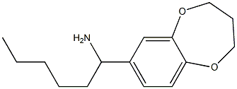 1-(3,4-dihydro-2H-1,5-benzodioxepin-7-yl)hexan-1-amine Struktur