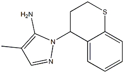 1-(3,4-dihydro-2H-1-benzothiopyran-4-yl)-4-methyl-1H-pyrazol-5-amine Struktur