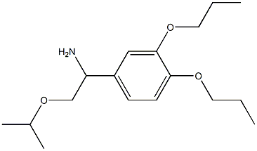 1-(3,4-dipropoxyphenyl)-2-(propan-2-yloxy)ethan-1-amine Struktur